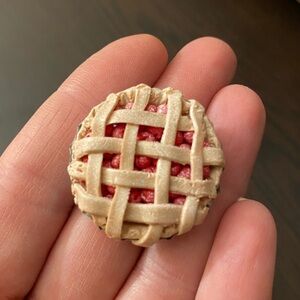 Miniature Dollhouse New Handmade 1/12 Scale Cherry Lattice  Pie